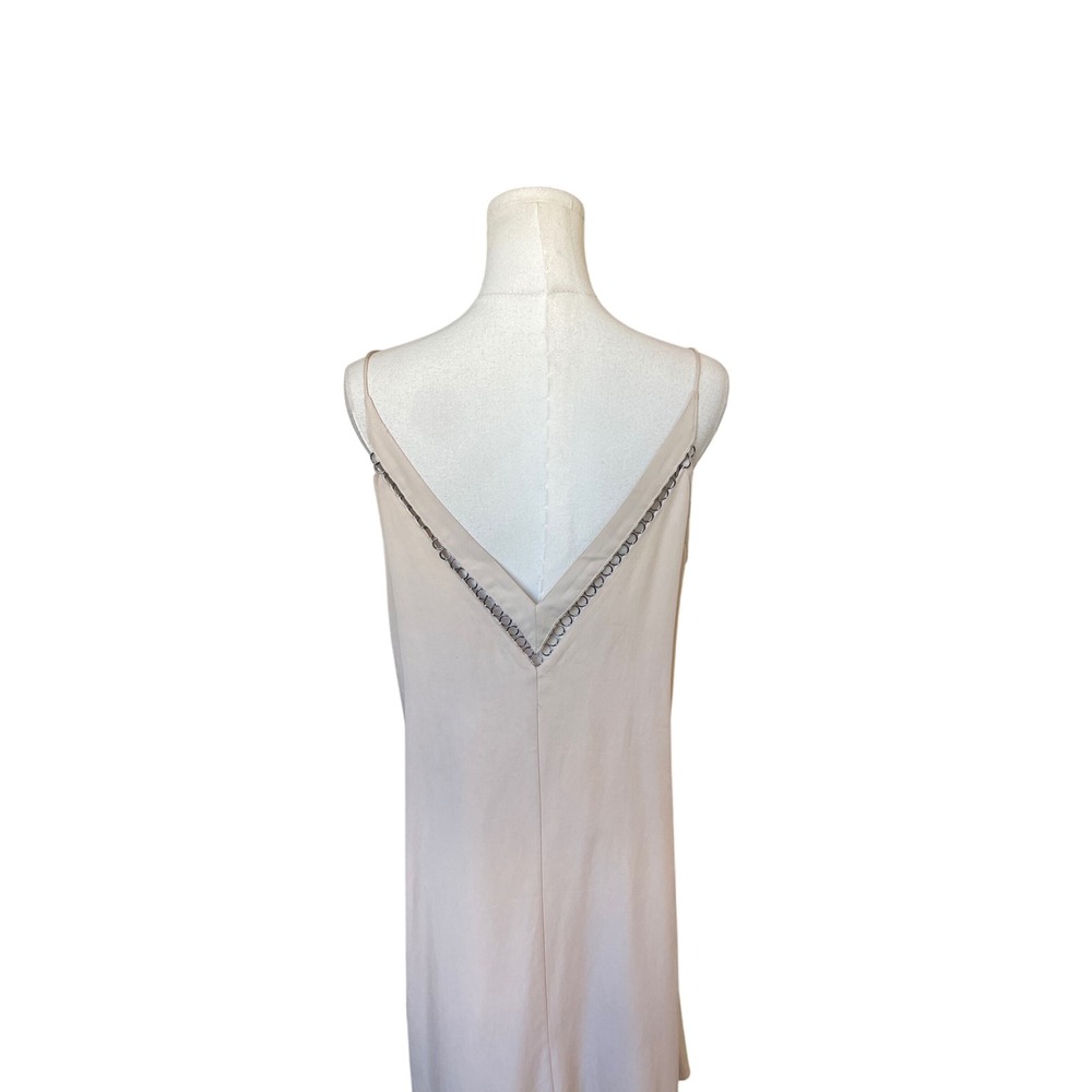 Free People Boho Slip Dress Size M Lagenlook Festival Coastal Chic Clean Girl - Picture 9 of 13